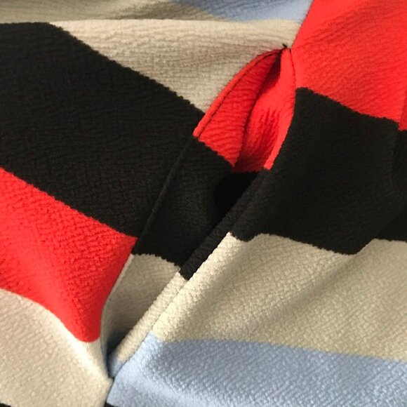 NWT Lularoe Amelia Dress XS – Striped Fit & Flare w/ Pockets & Back Zip Dopamine - Picture 6 of 7